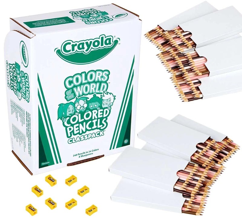 Crayola Colors of the World Skin Tone Colored Pencils Classpack (240ct), Bulk Colored Pencils for Classrooms, Teacher Supplies, Gifts - Image 2