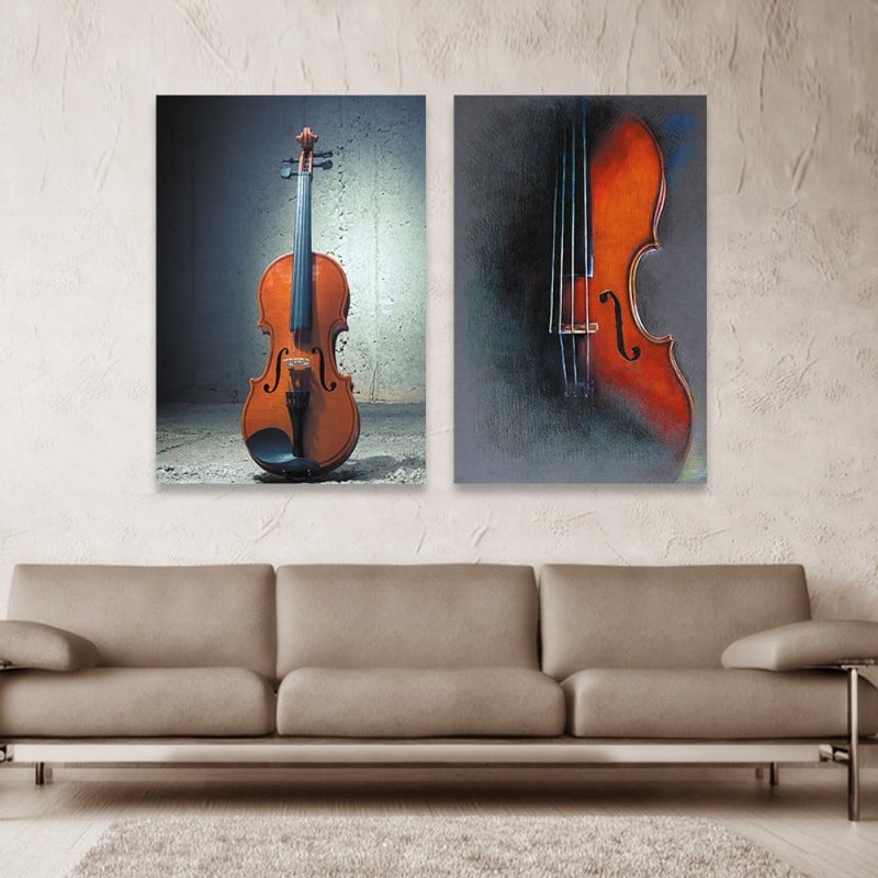 ماركتنا لوحة قماشية ثنائية بتصميم مودرن بمقاس اجمالي 80×60 سم - Image 1