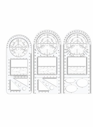 3Pcs Multifunctional Geometric Ruler, Mathematics Drawing Ruler, Geometric Drawing Template Measuring Draft Rulers for Student School Office - pzsku/Z4691A4AF7DCB73B06084Z/45/_/1731069874/222aa02a-98b3-40ea-b24b-eaa39e679be0
