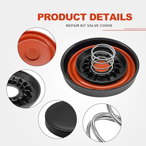 SYudwen PCV Valve Cover Repair Kit Valve Cap & Membrane, Compatible with BMVV F31 F34 G30 X3 F32 F20 F21 F22 F23 F30 F33 F36, Replace OE #11127645173 - Image 4