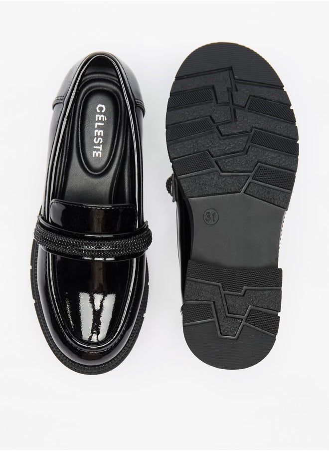 Celeste Girls' Solid Slip-On Shoes  - Image 4