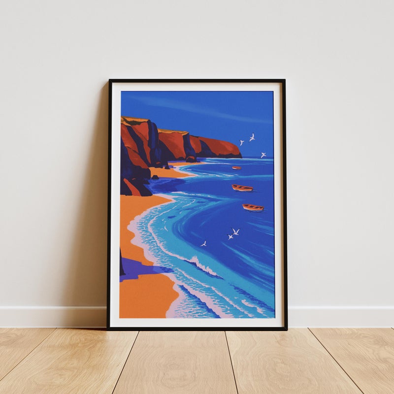 TNESSENTIAL Cornwall Wall Art Print: UK Coast – British Seaside Travel Poster - Image 2