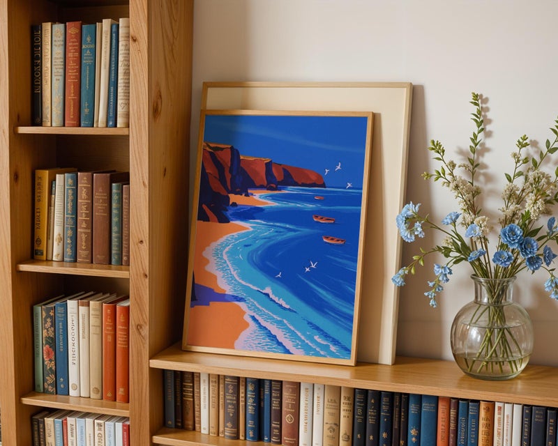 TNESSENTIAL Cornwall Wall Art Print: UK Coast – British Seaside Travel Poster - Image 3