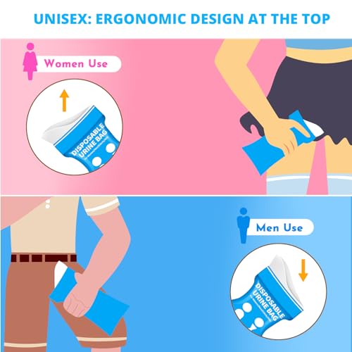 HOKINETY Disposable Urine Bag for Travel - 900ML Portable Pee Bags for Women Men 12 PCS Emergency Vomit Bags Unisex Urinal Toilet Bag for Car Camping, Road Trip,Traffic Jams, Pregnant, Patient, Kids - Image 4
