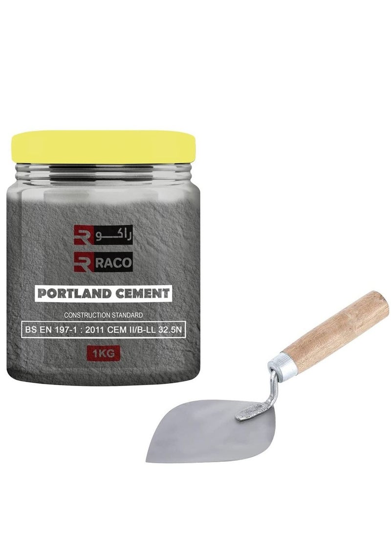 RACO RACO Quickset Portland Cement Construction Quality Cement Powder for Household and DIY Projects 1 Kg with Trowel  - Image 1