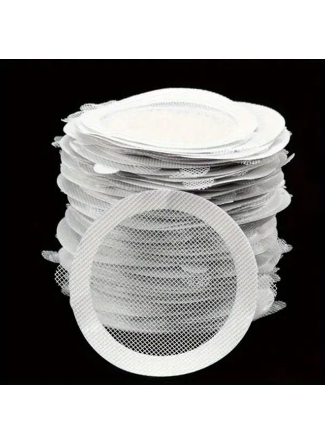 10pcs White Self Adhesive Bathroom Floor Drain Stickers Anti Blocking Insect Proof Microfiber Filter Screen - Image 4