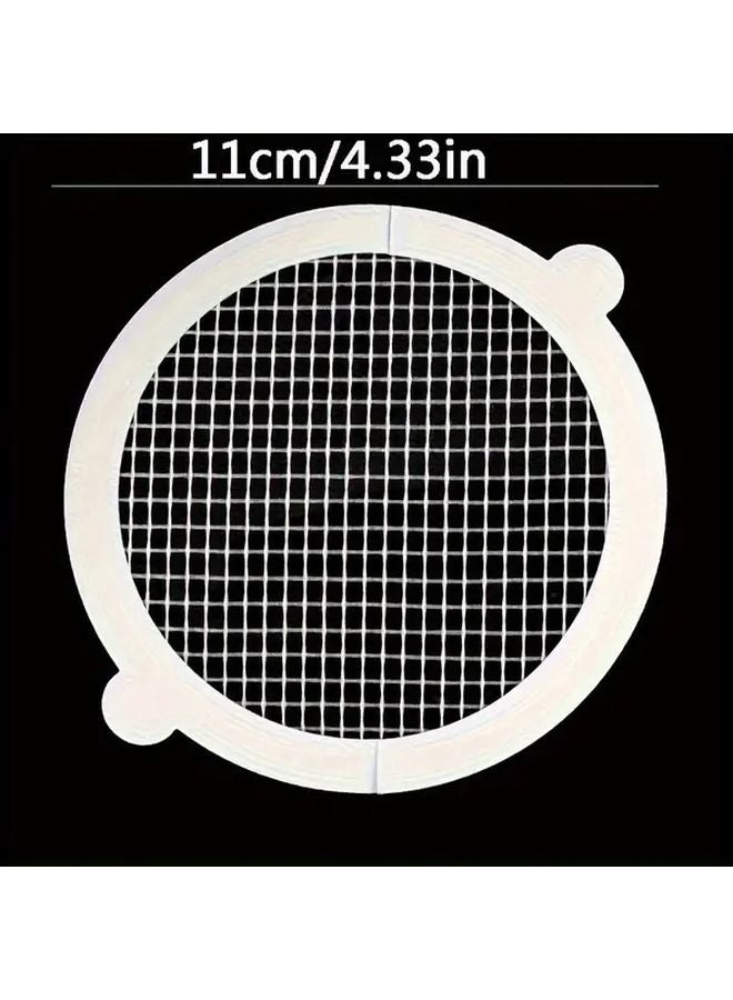 10pcs White Self Adhesive Bathroom Floor Drain Stickers Anti Blocking Insect Proof Microfiber Filter Screen - Image 3