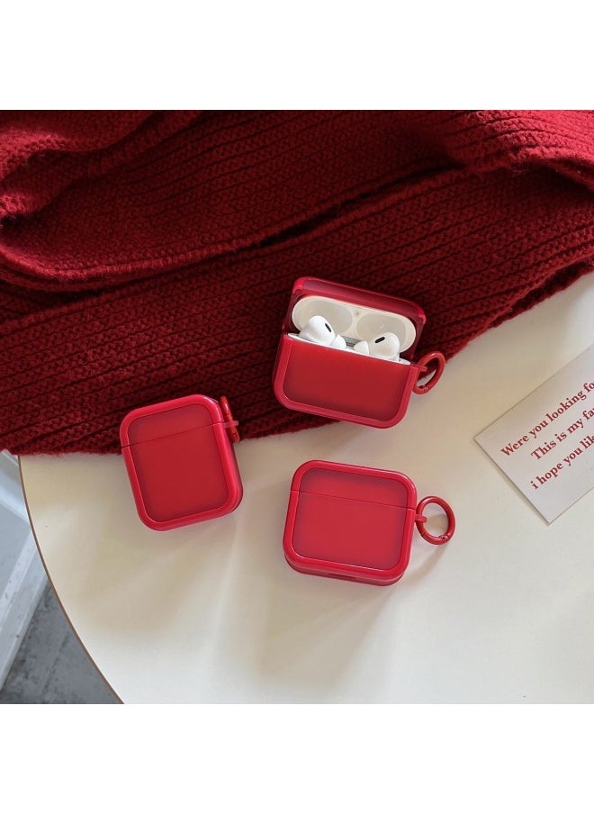 Generic - Suitable For AirPods 4 Earphone Set Solid Color Soft Case Square 2 In 1 For Apple1/2/3 Generation Pro2 Bluetooth Simple-Color:2-in-1 Soft Shell-fluorescent Orange-Model:Airpods 4 (protective Case) - Image 1