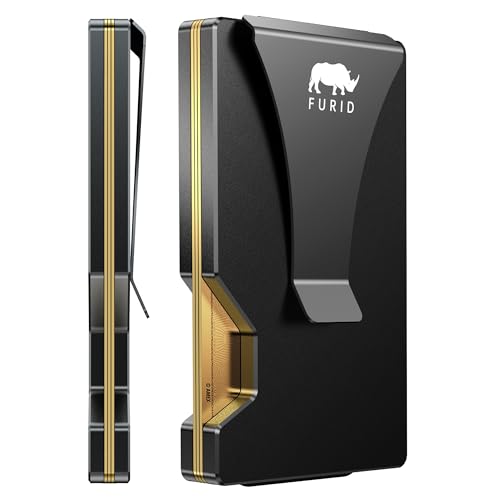 furid Card Wallet for Men Slim Minimalist: Metal Wallets with Money Clip - Rfid Thin Front Pocket Credit Card Holder - Gift for Men Husband Father at Anniversay Brithday - Image 1