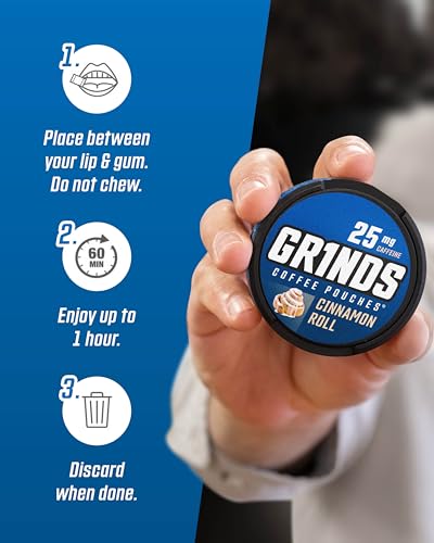 Grinds Coffee Pouches | New 3 Can Sampler | Caramel, New Orleans, Cinnamon Roll | 1 Pouch eq. 1/4 Cup of Coffee (New 3 Can Sampler Pack) - Image 5