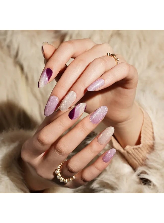Semi-Cured Gel Nail Wraps – Salon Quality Manicure – 20 Strips + File + Wooden Stick – Easy Apply & Remove - Image 1
