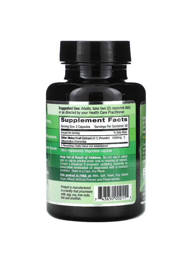 Emerald Laboratories Emerald Laboratories, Bitter Melon, 1,000 mg, 60 Vegetable Caps (500 mg per Capsule)  - Image 2