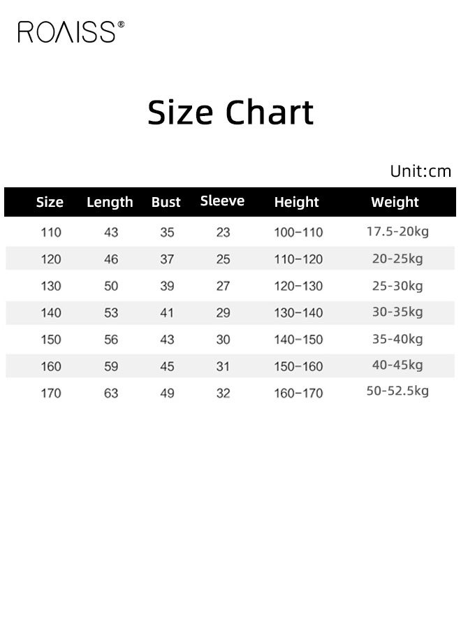 roaiss Boys 2PCS Sportswear Set, Short Sleeve Crew Neck T-Shirt and Elastic Waist Shorts, Breathable Quick Dry Activewear Outfit for Kids, Ideal for Skateboarding, Running, Casual Play and Outdoor - Image 5