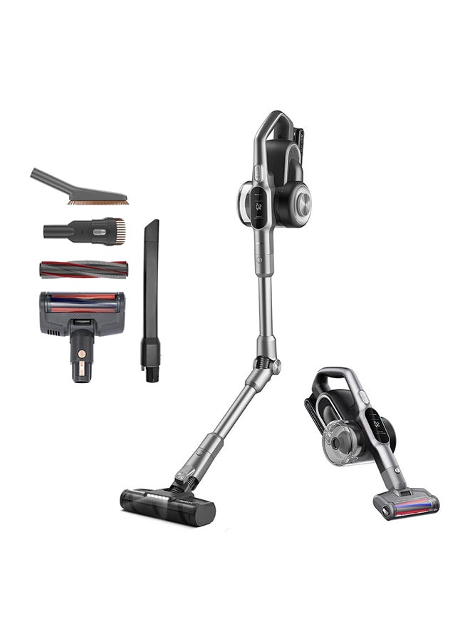Jimmy Wireless Vacuum Cleaner 650W 245AW, Intelligent Dust Sensor, Removable Battery, Anti-Hair Tangle, 5-in-1 Foldable Battery Vacuum Cleaner for Carpets, Hard Floors, Pet Hair 600 ml 650 W H10FLEX Grey/Silver - Image 1