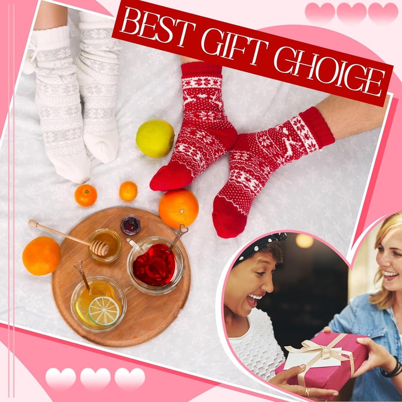 FillTouch 4 قطع أكواب على شكل قلب هدية قلب مزدوج الجدار 24 أونصة زجاج معزول كوب قهوة مع مقبض أكواب شاي شفافة لحفل زفاف هدية لامرأة عيد ميلاد صديقة - Image 5