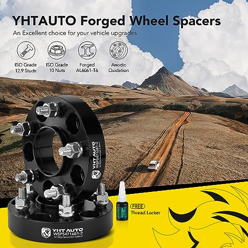 YHTAUTO 5x120 Hub Centric Wheel Spacers 30 mm Compatible with 1974-2016 BMW 1/3/5/6/7/8/M3/M5/M6/Z3/Z4/Z8 Series, w/ M12x1.5 & 12.9 Grade Studs, 72.56 mm Hub Bore 5 Lug 2PCS Black Wheel Spacer - Image 3