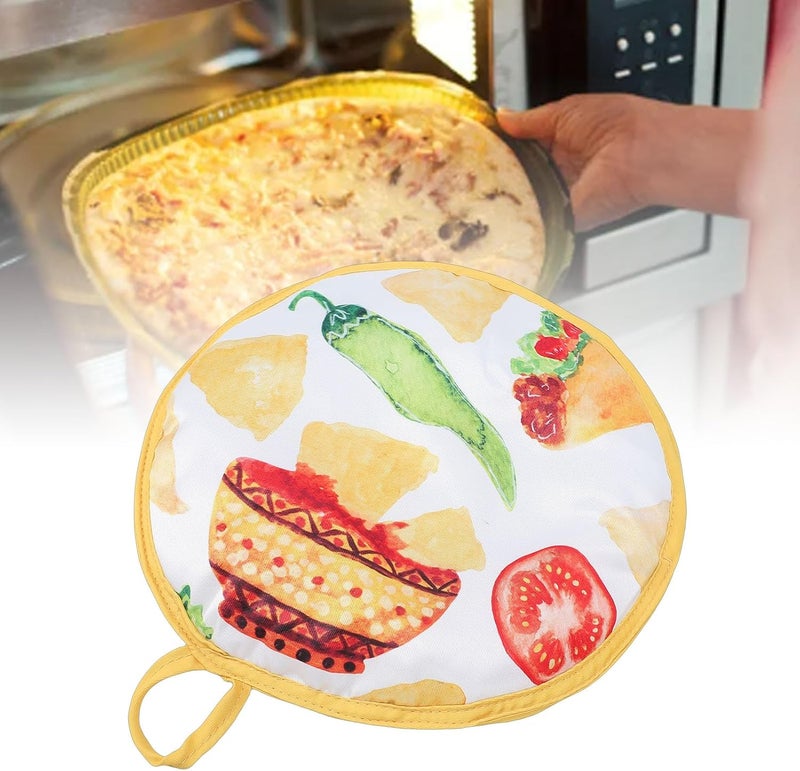 Tortilla Warmer Pouch, 11.8 Inch Polyester Insulated PP Cotton Filling Microwave Safe Tortilla Warmer, Fabric with Hand Washable Design for Tacos Naan Flatbreads - Image 5