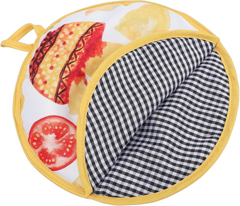 Tortilla Warmer Pouch, 11.8 Inch Polyester Insulated PP Cotton Filling Microwave Safe Tortilla Warmer, Fabric with Hand Washable Design for Tacos Naan Flatbreads - Image 3