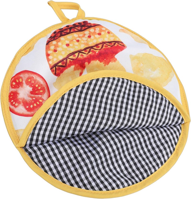 Tortilla Warmer Pouch, 11.8 Inch Polyester Insulated PP Cotton Filling Microwave Safe Tortilla Warmer, Fabric with Hand Washable Design for Tacos Naan Flatbreads - Image 4