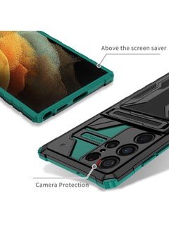 RICOONLINE Shockproof Protective Cases Cover Compatible for Samsung Galaxy S22Ultra Green  - Image 4