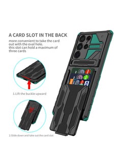 RICOONLINE Shockproof Protective Cases Cover Compatible for Samsung Galaxy S22Ultra Green  - Image 2