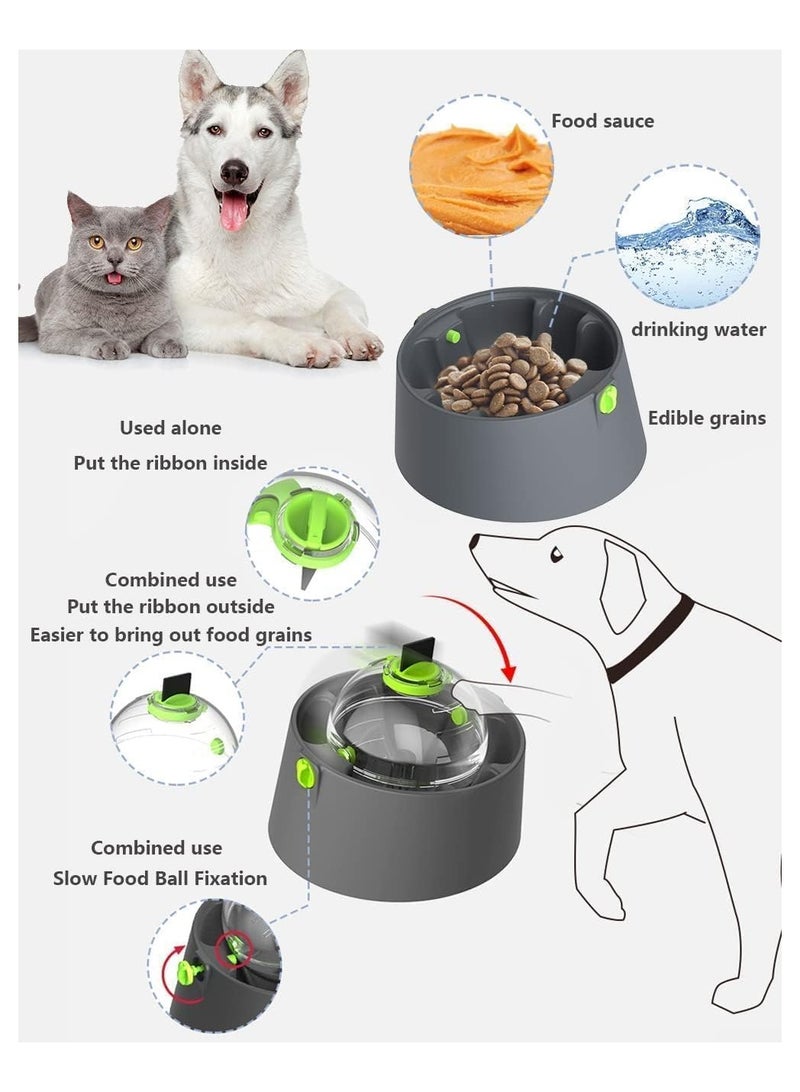 مغذي كلاب 3 في 1 بطيء، لعبة تفاعلية للكلاب، موزع طعام للكلاب، مغذي ألغاز دوار ومحمول، لعبة تغذية بطيئة قابلة للتعديل للكلاب لمكافحة الملل وتعزيز الذكاء. - Image 3