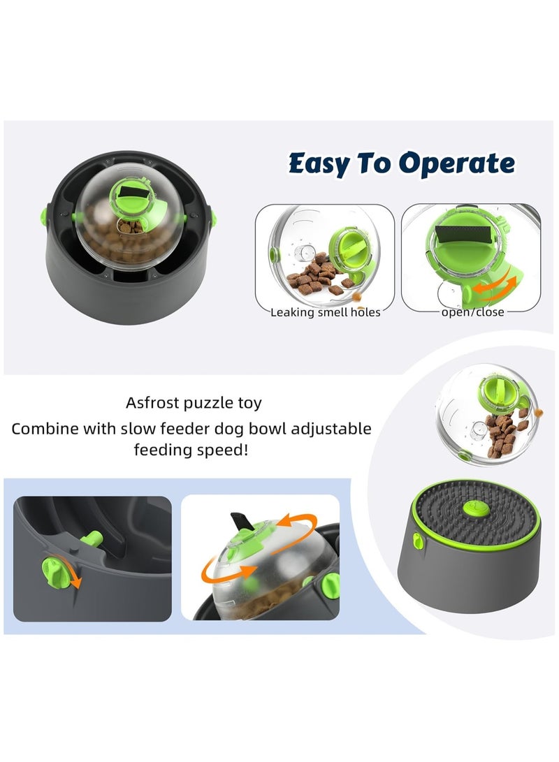 مغذي كلاب 3 في 1 بطيء، لعبة تفاعلية للكلاب، موزع طعام للكلاب، مغذي ألغاز دوار ومحمول، لعبة تغذية بطيئة قابلة للتعديل للكلاب لمكافحة الملل وتعزيز الذكاء. - Image 4