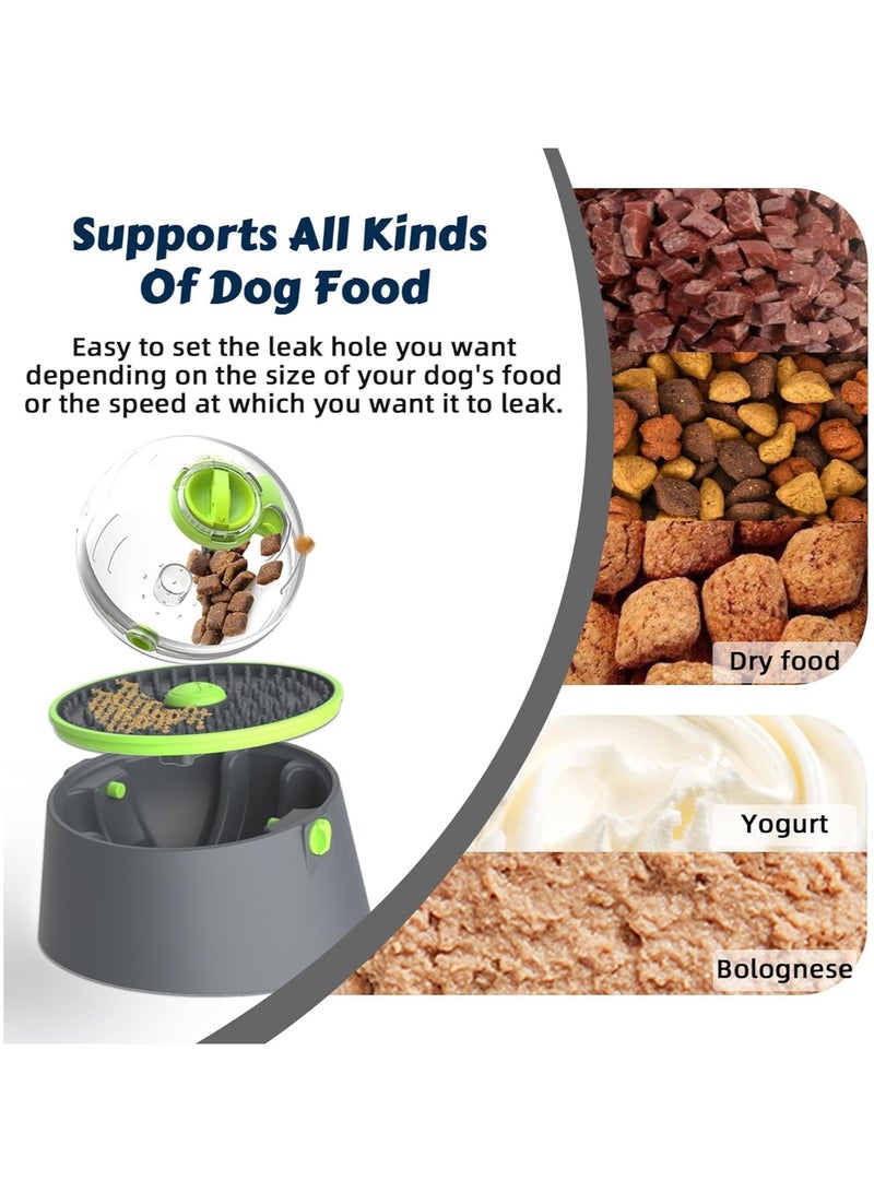 مغذي كلاب 3 في 1 بطيء، لعبة تفاعلية للكلاب، موزع طعام للكلاب، مغذي ألغاز دوار ومحمول، لعبة تغذية بطيئة قابلة للتعديل للكلاب لمكافحة الملل وتعزيز الذكاء. - Image 2