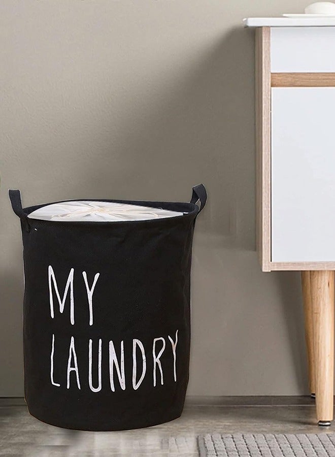 RollsTimi  Creative Multifunctional Storage Bucket Laundry Basket Black 35x45cm - Image 2