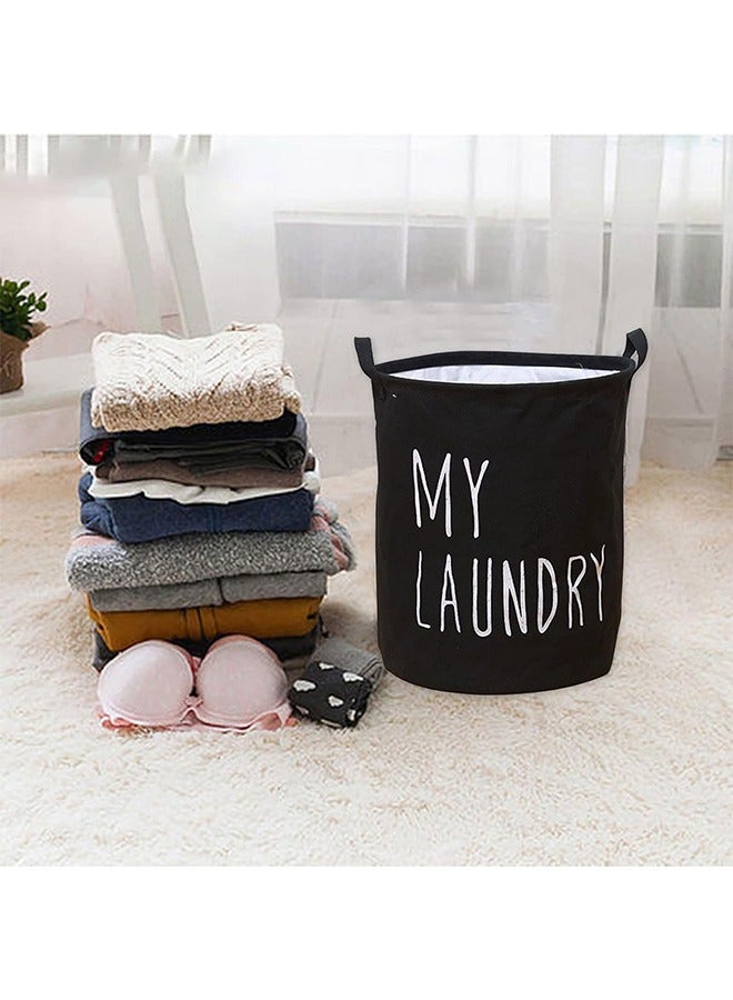 RollsTimi  Creative Multifunctional Storage Bucket Laundry Basket Black 35x45cm - Image 4
