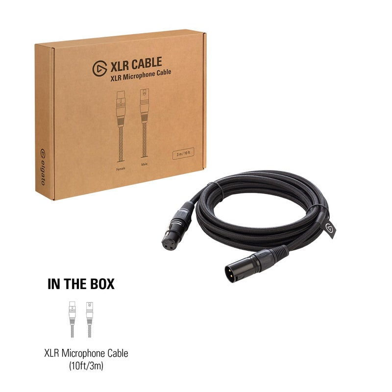 elgato كابل إلكاتوا XLR - كابل ميكروفون محمي للتسجيل في الاستوديو والإنتاج المباشر، دبابيس مطلية بالذهب، ذكر إلى أنثى، للميكروفون ومستويات الخط التناظرية المتوازنة، 10 قدم/3 متر - Image 5