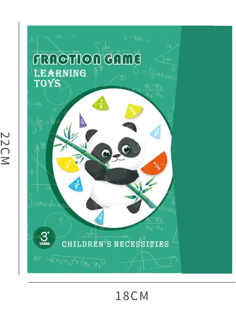 SOLARAE ألغاز تعليمية مغناطيسية، بلاط كسري مغناطيسي ودوائر كسرية مع النسب، أدوات رياضية للمدرسة الابتدائية، كتل كسرية مغناطيسية ودوائر كسرية، خضراء - Image 5