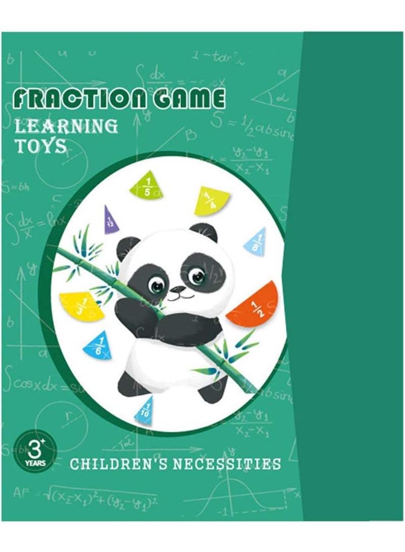 SOLARAE ألغاز تعليمية مغناطيسية، بلاط كسري مغناطيسي ودوائر كسرية مع النسب، أدوات رياضية للمدرسة الابتدائية، كتل كسرية مغناطيسية ودوائر كسرية، خضراء - Image 1
