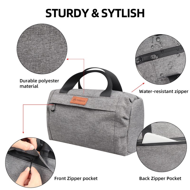 FIREDOG Smell Proof Bag, Dog Tested Smell Proof Case Big Smell Proof Pouch for Travel Storage 9x4x5 Inch (Grey) - Image 4