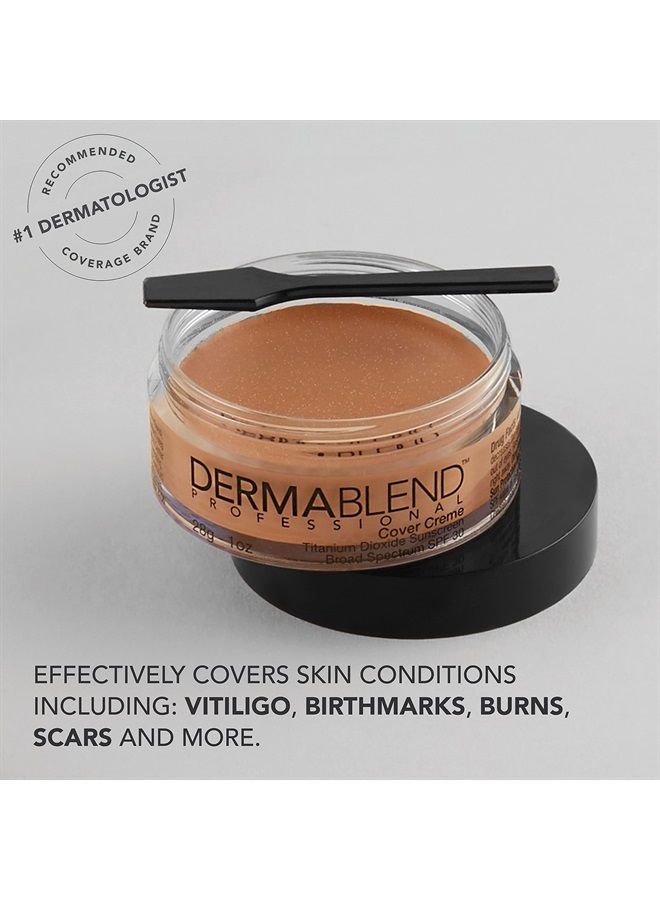 Dermablend Cover Creme High Coverage Foundation with SPF 30, 70W Olive Brown, 1 Oz. - Image 5
