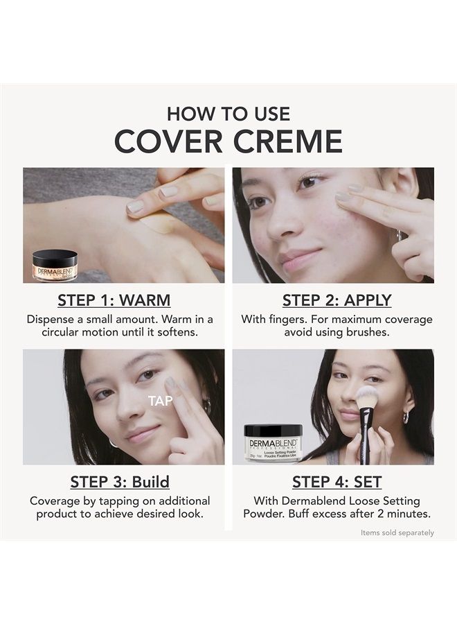 Dermablend Cover Creme High Coverage Foundation with SPF 30, 70W Olive Brown, 1 Oz. - Image 4