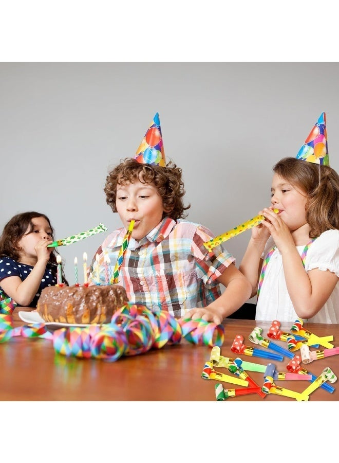 50Pcs Party Blowers Party Blowers for Kids Party Blowouts Party Noise Makers Horns Colorful Birthday Blowers Noisemakers Blow Horns Party Whistles Favors for Birthday New Years Events Random Colors - Image 4