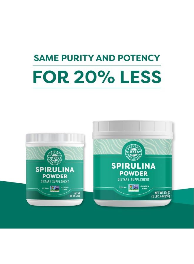 Vimergy Spirulina Powder, 166 Servings – Value Size – Greens Powder – Nutrient Dense Blue-Green Algae Superfood for Smoothies & Juices – Immune Support - Non-GMO, Gluten-Free, Vegan & Paleo - 500g - Image 4