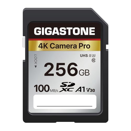 Gigastone 5Years Data RecoveryGIGASTONE 256GB SD Card 4K Camera Pro UHSI A1 V30 SDXC Memory Card 4K UHD Video Compatible with Digital Camera with 1 Mini Case - Image 1