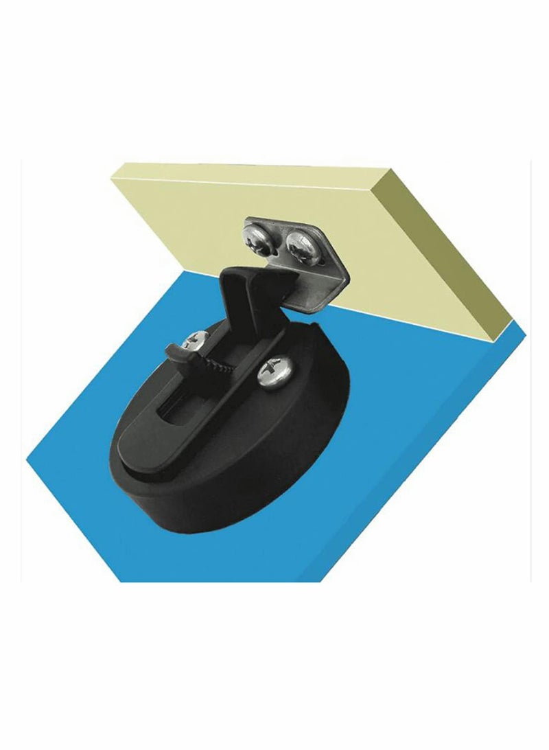 2-Pack Black Nylon Slam Latch Round Pulls for RV, Boat  Marine Deck - 1/2'' Door Cabinet Hardware - Image 3
