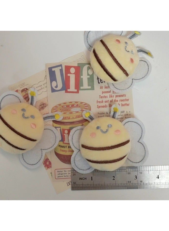 Cartoon Plush Little Bee Doll Plush Brooch Accessories Bag Accessories Kidsren's Clothing Shoes And Socks Diy Accessories-Color:Bee  - Image 1
