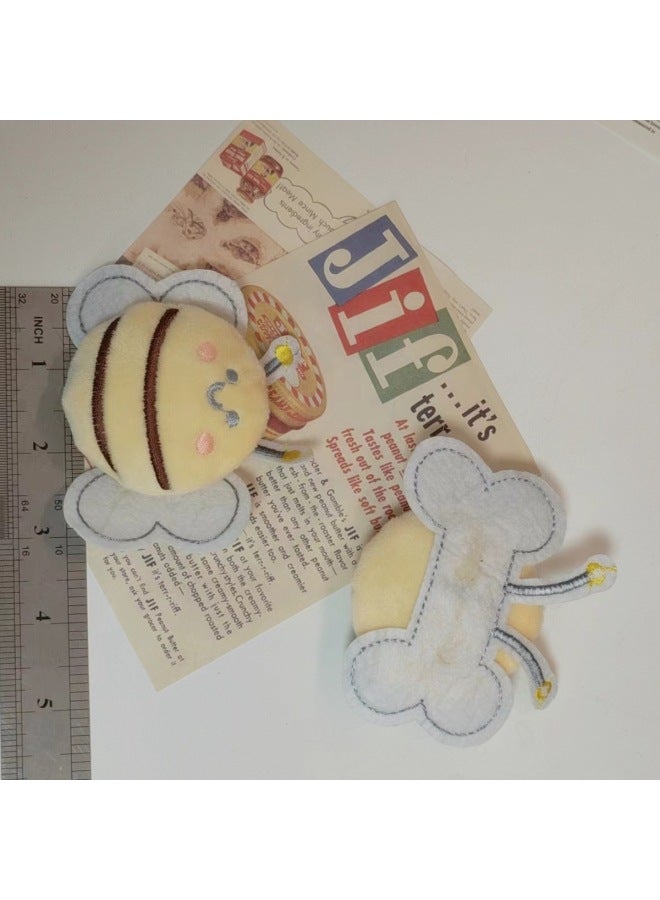 Cartoon Plush Little Bee Doll Plush Brooch Accessories Bag Accessories Kidsren's Clothing Shoes And Socks Diy Accessories-Color:Bee  - Image 2