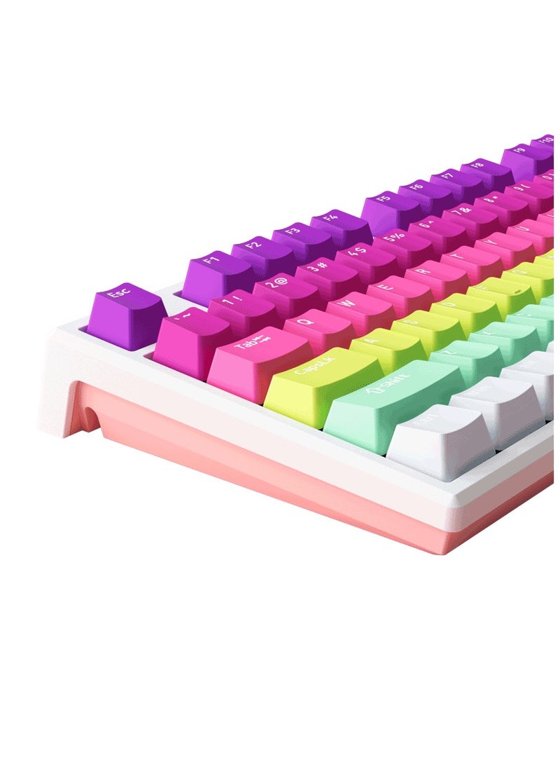 AKKO MonsGeek MG108B Rainbow Multi-Mode Wireless Keyboard - TTC Golden Red - Image 5