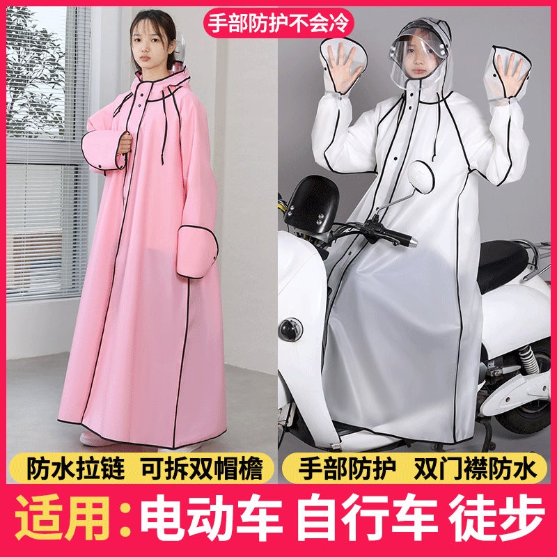 Raincoat Electric Car Female Male Adult Anti-Rainstorm Full Body Male Female Student Raincoat Hiking Riding Raincoat For Men And Women - Image 3