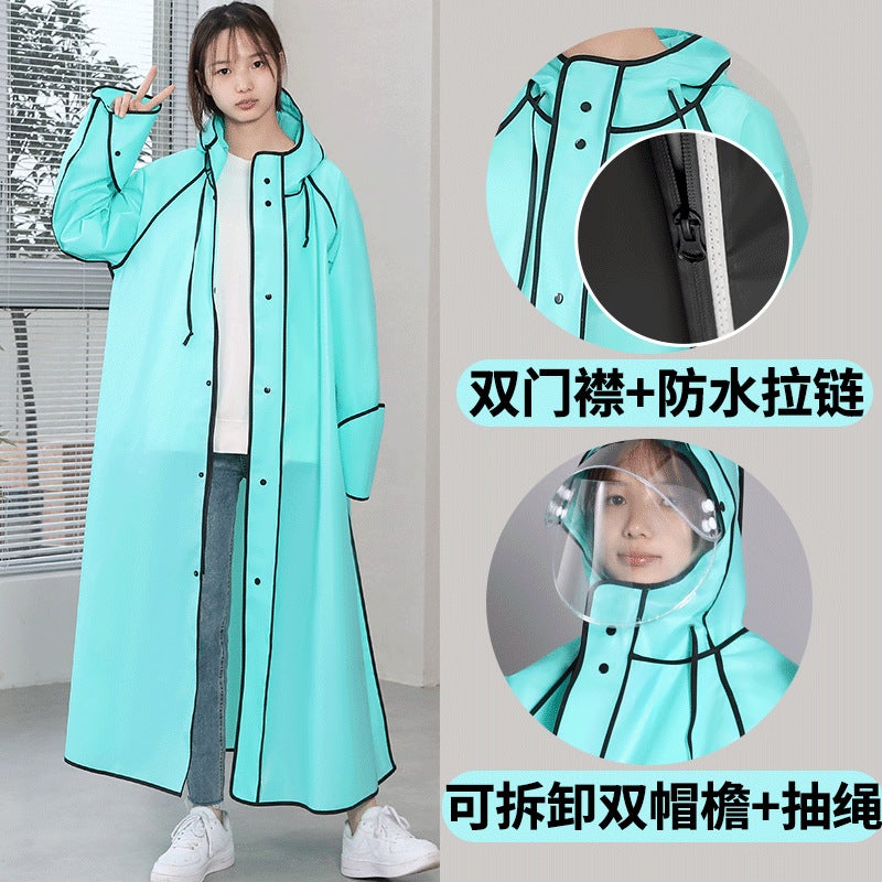 Raincoat Electric Car Female Male Adult Anti-Rainstorm Full Body Male Female Student Raincoat Hiking Riding Raincoat For Men And Women - Image 4