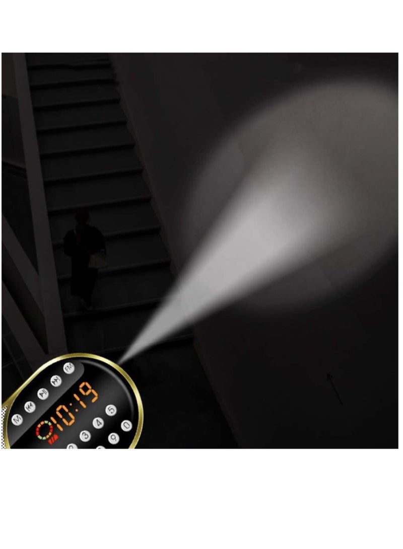 ارواق راديو FM صغير محمول لاسلكي بلوتوث 5.0 مكبرات صوت TF USB على مدار الساعة LED وظيفة مصباح يدوي دعم 3.5 مللي متر سماعة رأس مشغل MP3 - Image 3