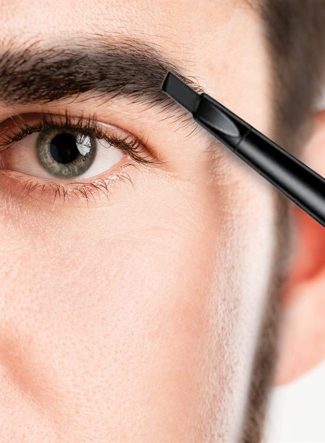 GENTLEHOMME Mens Eyebrow Pencil Black, Easily Shape Define Fill Eyebrows and Beard, 2 in 1 brush and ultra-thin pencil, Waterproof Smudge Proof Sweatproof, Durable and Long Lasting (Black) - Image 1