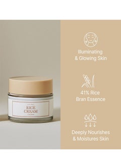 I'M FROM I'm from Rice Cream, 41% Rice Bran Essence with Ceramide, Glowing Look, Improves Moisture Skin Barrier, Nourishes Deeply, Smoothening to Even Out Skin Tone, K Beauty  - Image 2