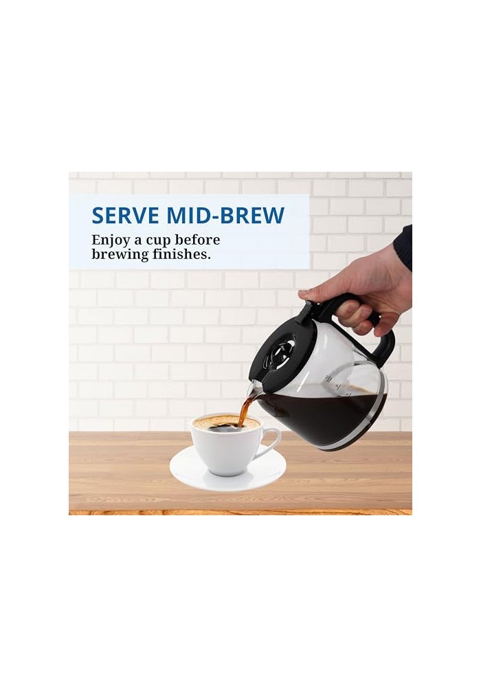 Westinghouse صانعة القهوة ويستنجهاوس الأمريكية من سلسلة ريترو سعة 1.25 لتر - أحمر | تصميم أنيق مع تحكم في التخمير، وظيفة التوقف والصب، فلتر دائم (نسخة الإمارات) - ضمان لمدة 2 سنوات - Image 5