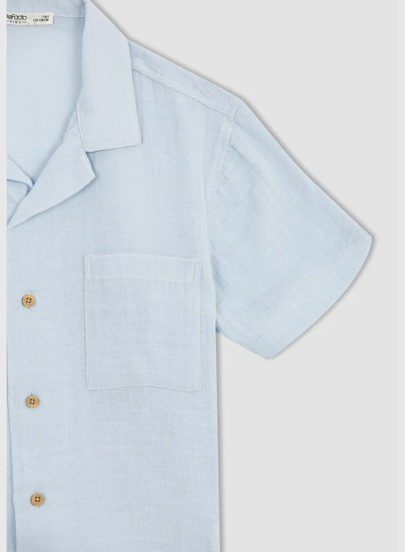 DeFacto Regular Fit Short Sleeve Jean Shirt